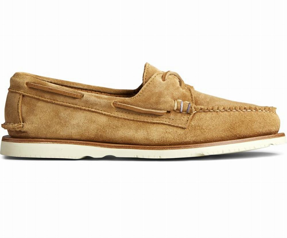 Sperry Sunspel x Authentic Original 2-Eye Suede Bootschoenen Heren Bruin | 912FUBIEL