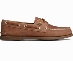 Sperry Authentic Original Cross Kanten Collegiate Bootschoenen Heren Bruin | 563RBEGLZ