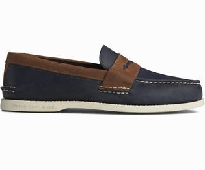 Sperry Authentic Original Penny Loafers Heren Donkerblauw | 195KTEZJB