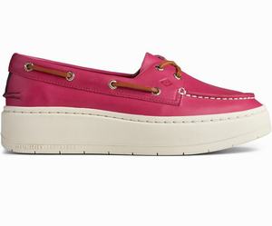 Sperry Authentic Original Platform Leren Bootschoenen Dames Paars / Wit | 581OLDZFC