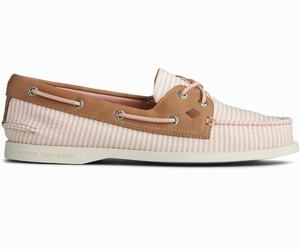 Sperry Authentic Original Seersucker Stripe Bootschoenen Dames Roze | 451SCYEXQ