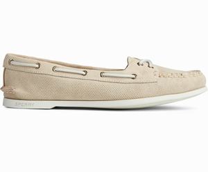 Sperry Authentic Original Skimmer Pin Perforated Bootschoenen Dames Wit | 485XIWOQG