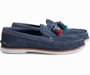 Sperry Cloud Authentic Original Suede Tassel Loafers Heren Donkerblauw | 328IRVGHU