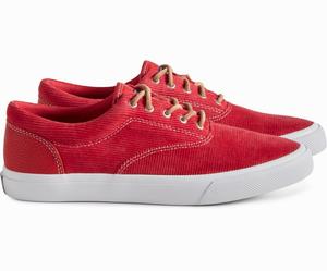 Sperry Cloud CVO Corduroy Deck Sneakers Heren Rood | 643BAUIZP