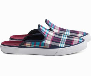 Sperry Cloud Plaid Chancla Sneakers Dames Zwart | 892LSHJYW