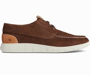 Sperry Coastal Plushwave Kanten Up 3-Eye Sneakers Heren Bruin | 849EHPJGI