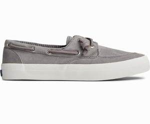 Sperry Crest Boot Brushed Canvas Sneakers Dames Grijs | 679DSUGMW