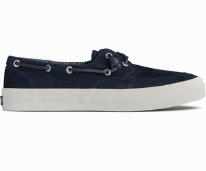 Sperry Crest Boot Brushed Canvas Sneakers Dames Donkerblauw | 719SJKEZF