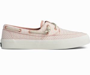 Sperry Crest Boot Seersucker Sneakers Dames Roze / Wit | 082RFKQDU