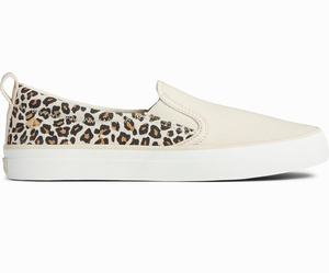 Sperry Crest Twin Gore Animal Print Sneakers Dames Bruin / Zwart | 529UNBPZG