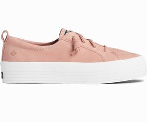 Sperry Crest Vibe Platform Leren Sneakers Dames Roze | 864FGOQVL