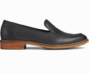 Sperry Fairpoint Leren Loafers Dames Zwart | 873WQBPSX