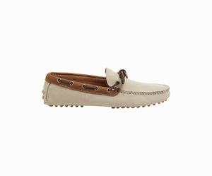 Sperry Gold Cup Handcrafted in Maine 1-Eye Driver Loafers Heren Wit / Bruin | 520ZBENXM