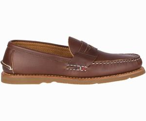 Sperry Gold Cup Handcrafted in Maine Penny Loafers Heren Bruin | 843MHGFLJ