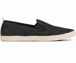 Sperry Sailor Twin Gore Jute Sneakers Dames Zwart | 096GHCWQD