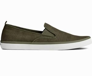 Sperry Sailor Twin Gore Perforated Sneakers Dames Olijfgroen | 468IBCODX