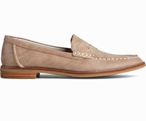 Sperry Seaport Penny Starlight Leren Loafers Dames Khaki | 793KOXLUD