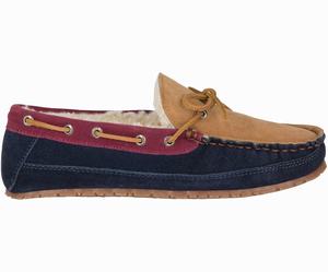 Sperry Shearling Slippers Heren Donkerblauw / Bordeaux | 951PNOCXL