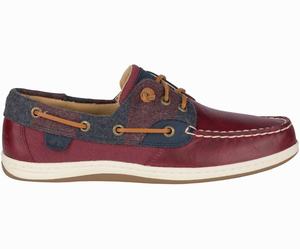 Sperry Songfish Varsity Wool Bootschoenen Dames Donkerrood / Gekleurd | 768QMHVDF