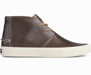 Sperry Striper Plushwave Mid Leather Sneaker Heren Grijs | 891LDHXBJ